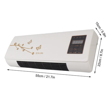 Ar Condicionado de Parede Pequeno com Função de Resfriamento e Aquecimento para Sala de Estar, Quarto e Escritório
