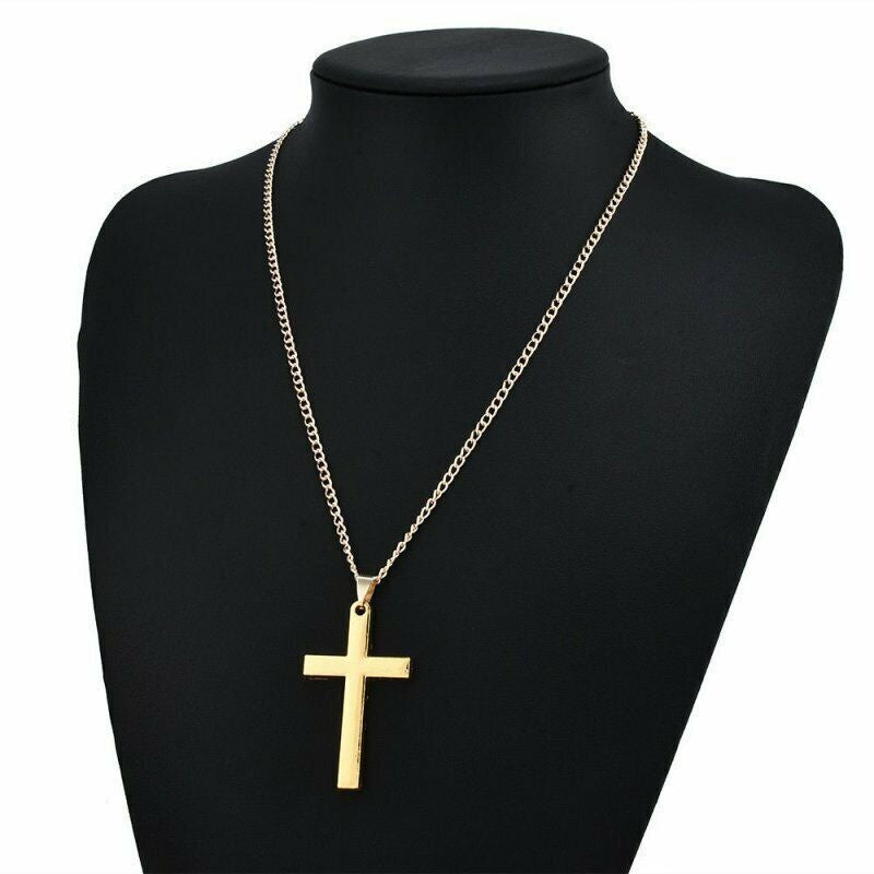 Novo colar cristão religioso simples para mulheres e homens corrente com pingente de cruz de Jesus da Virgem Maria joia da moda