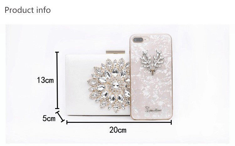 White Women Clutch Bag Wedding Clutch Purse Bridal Evening Crystal Summer Bags for Women 2021 Luxury Small Crossbody Bags