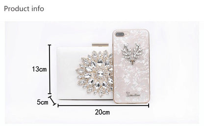 White Women Clutch Bag Wedding Clutch Purse Bridal Evening Crystal Summer Bags for Women 2021 Luxury Small Crossbody Bags