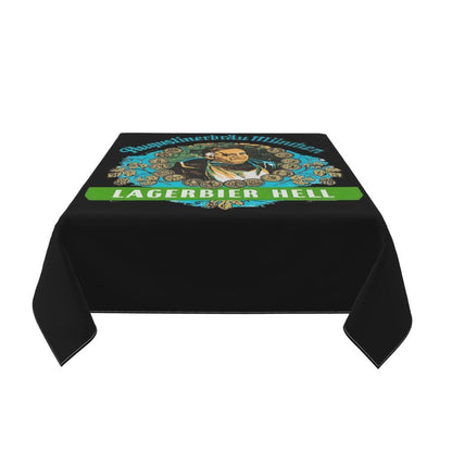 Augustiner Munich Beer...Lagerbier Hell Classic Waterproof Square Tablecloth Oilproof Table Cloth for Kitchen Dining Table Cover