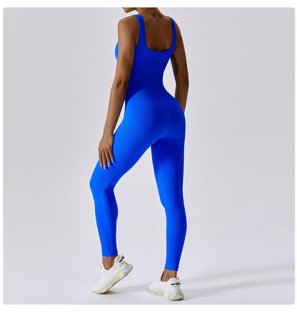 Spring Seamless One-Piece Yoga Suit Dance Belly Tightening Fitness Workout Set Stretch Bodysuit Gym Clothes Push Up Sportswear
