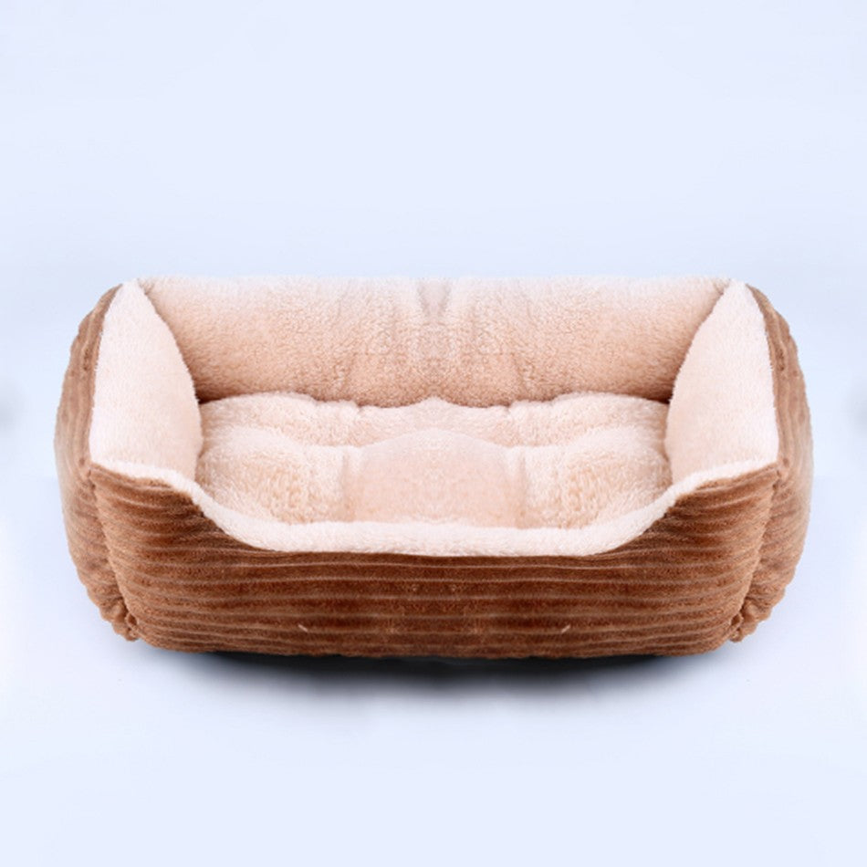 Cama para Cães e Gatos, Quadrada, Pelúcia, Canil, Sofá-Cama para Cães de Porte Médio e Pequeno, Almofada Calmante para Pets, Casa, Artigos para Animais de Estimação, Inverno