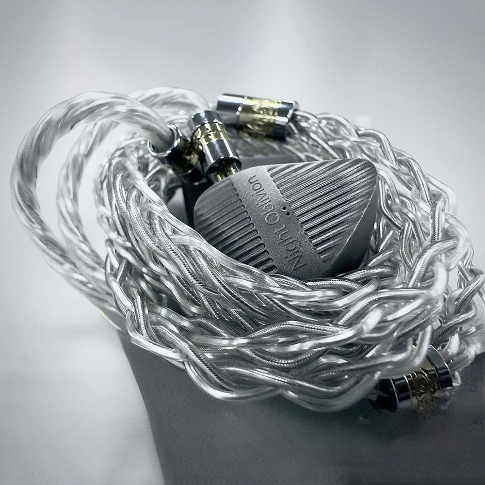 Night Oblivion Uranium 20 Balanced Armature Titanium Hi-Fi Audiophile-Grade Metal IEM In-ear Earphone with Switches