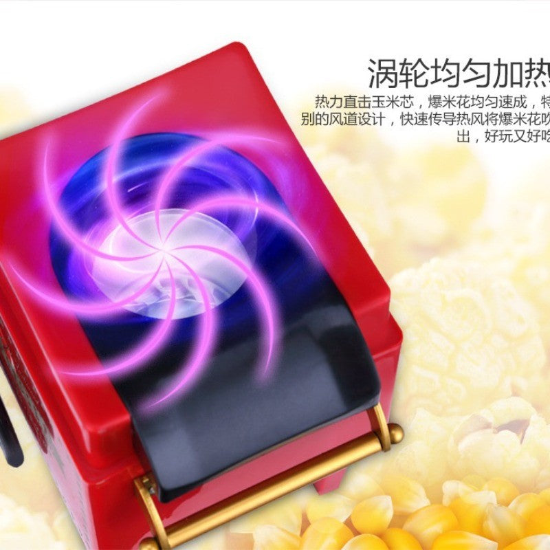 110-220V Electric Popcorn Maker Home Corn Popcorn Making Machine Fully Automatic Trolley Corn Popper DIY Creativity for Children