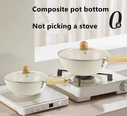 Ceramic Non-Stick Pan Frying Pan Wok Pan Home Steak Skillet Pancake Fried Induction Cooker Gas Stove Special Saucepan Nonstick