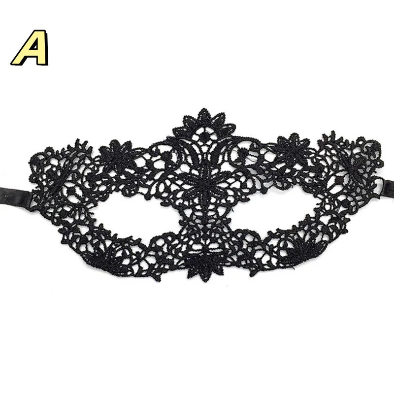 Sexy Women Black Lace Floral Eye Mask Masquerade Prom Face Mask Princess Queen Party Makeup Cosplay Nightclub Lace Mask Props