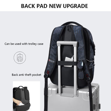 2025 New Waterproof Man Backpack Fit 17inch Laptop USB Charging Backpack Women Oxford Travel Male Bag Vintage School Bag Mochila