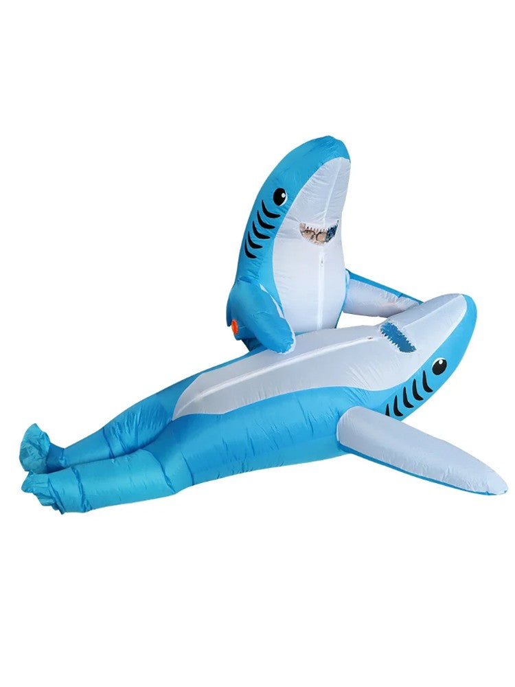 Shark Inflatable Clothing Adult Body Fun Summer Beach Mischief and Funny Role Playing, Lightweight and Breathable Design