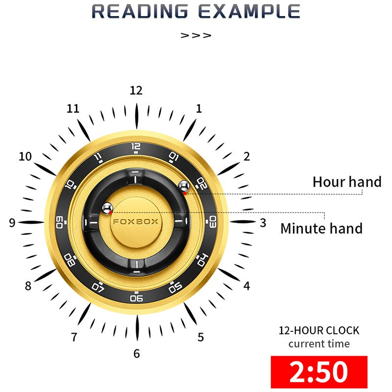 FOXBOX Fashion Unique Dial Man Watch Leather Casual Sports Srolling Bead Magnetic Force Waterproof Quartz Watches for Men Clocks