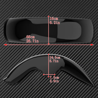 Para-lama dianteiro de plástico ABS preto brilhante para motocicleta Harley Softail 2006-2017 Fat Boy Special FLSTF 1450