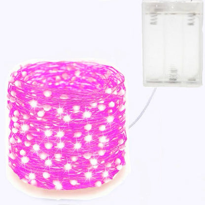 50Leds 100Leds Battery String Fairy Lights Copper Wire Christmas Light  Wedding Party Holiday Fairy Lights Battery Power Supply