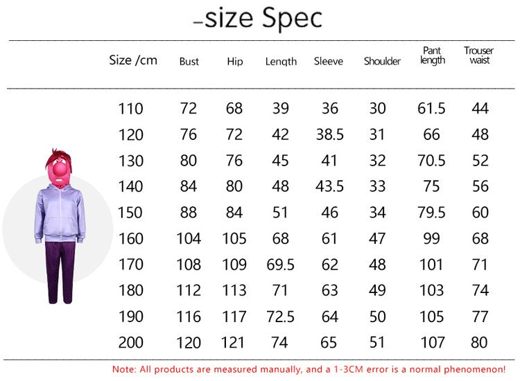 Anime Movie Inside out 2 Joy Cospaly Costume Envy Anxiety Ennui Cos Outfits For Adult Kids Halloween Stage Performance Costume