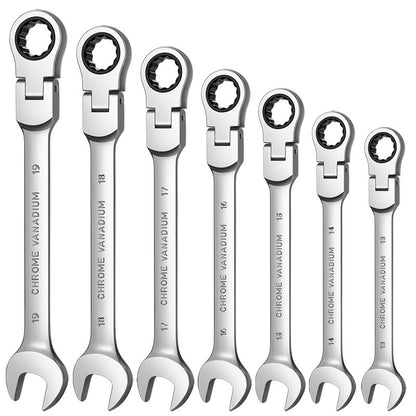 1 Chave Catraca Flexível com Cabeça Articulada para Garagem, Ferramenta Manual Métrica para Reparo Automotivo e Residencial