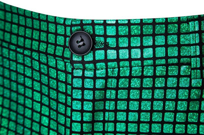 Novas Calças Masculinas Luxuosas de Terno Xadrez com Lantejoulas Moda Masculina Festa de Dança Bar KTV Casual Calças Pequenas Elásticas