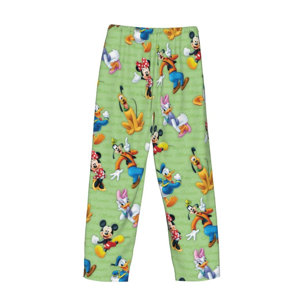 Custom Print Mickey Mouse Donald Duck Pajama Pants Men Sleep Sleepwear Bottoms with Pockets