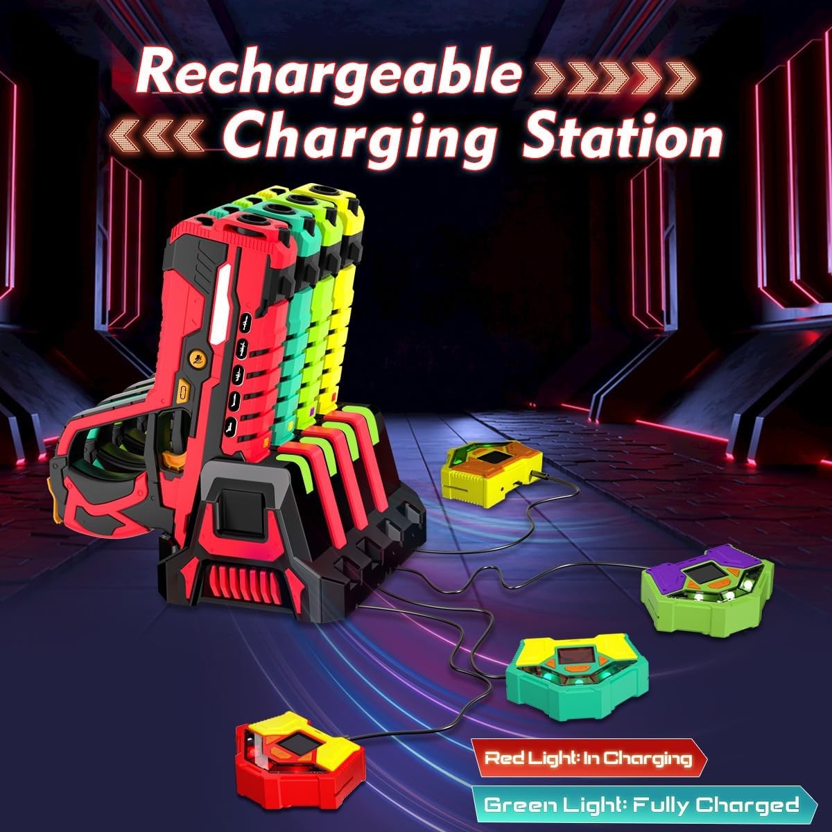 VATOS Laser Tag Guns Battle Game Electric Infrared Gun Set Toy Kids x4 Boy Girl Team Party Indoor Outdoor Game Christmas Gifts