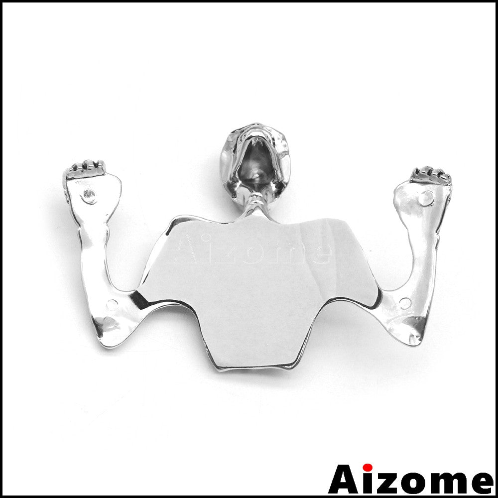 Capacete de Motocicleta com Farol Crânio Capacete Decorativo Figura para Harley Viseira de Farol Personalizada Enfeite de Esqueleto de Aço Adesivo