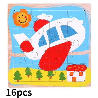9/16 Jigsaw Puzzles for Kids Ages 2 3 4 5 Toddler Wooden Puzzle Preschool Educational Toys Set Animals Puzzle for Boys and Girls