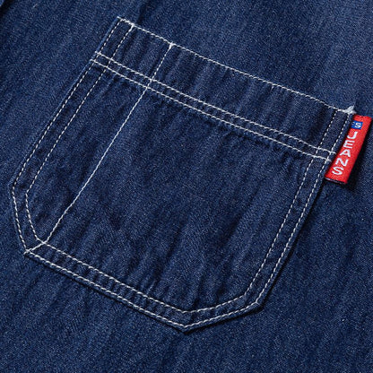 Brand Elastic Cotton Denim Shirt Men Long Sleeve Quality Cowboy Shirts for Men Casual Slim Fit Mens Designer Clothing