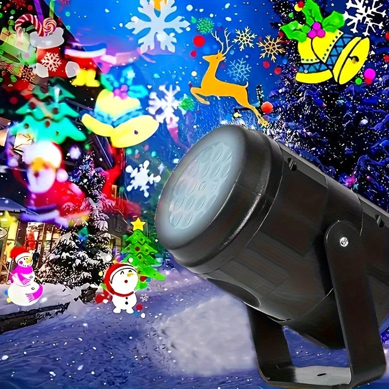 Pumpkin/Snowflake Projector Lights Outdoor/Indoor USB Rotating Pumpkin Ghost Ambient Light Halloween Christmas Festive Decor