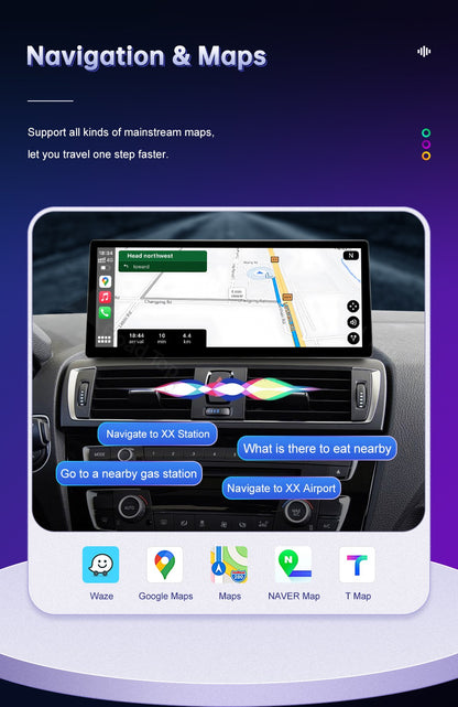 12.3inch Ultra Thin Screen For BMW 1/2/3/4 Series F20 F21 F22 F23 F30 F31 F33 F36 CIC/NBT/EVO Wireless CarPlay Multimedia Radio