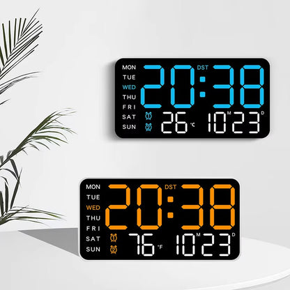 New Digital LED Alarm Clock Desktop Clock Time and Temperature Display Multifunctional Clock Modern Decorative LED