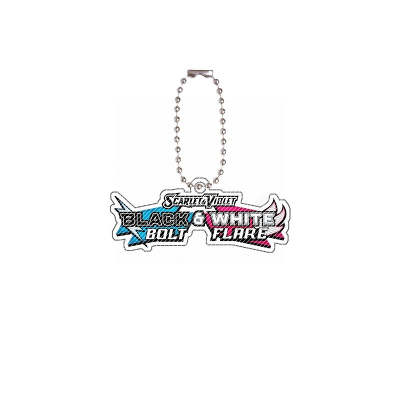 Chaveiro de acrílico de série completa para Mega Evoluções em inglês Sv10 Sv11 Sv9 151 Logotipo Anime Pingente de acrílico de decoração de bolsa