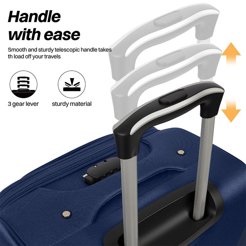 Expandable Luggage Set 2 Piece Softshell Suitcase 20inch Carry-on Luggage & 28inch Checked Luggage for Travel or Business