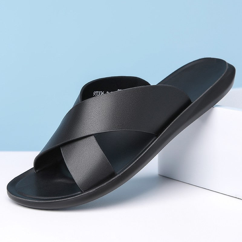 Mens Casual Summer Shoes Hot Sale Men Slippers Stylish Style Male Half Drag Outdoor Daily Beach Flats Lightweight Men's Slides