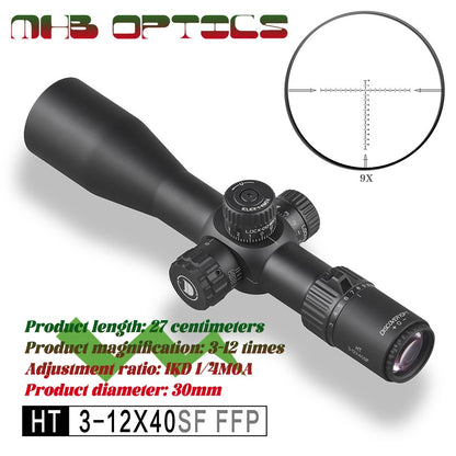 Spirit Fox-HT 4-16X40SF FFP30 Diâmetro do Tubo Mira Curta Montada na Frente Caça Telescópio Externo