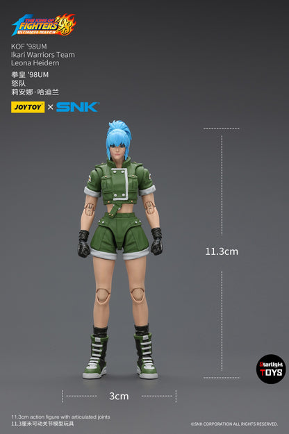 ?JOYTOY?1/18 Action Figure SNK KOF'98UM Ikari Warriors Team Leona Heidern Modelo Brinquedo Presentes