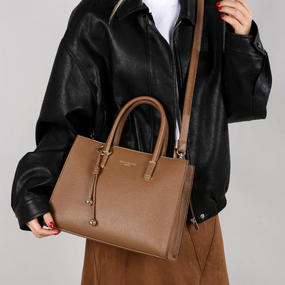 Genuine Brand Top Quality Pu Leather Handbag Women's Tote Messenger Sac Designer Large Capacity 3 Levels Shoulder Crossbody Bags