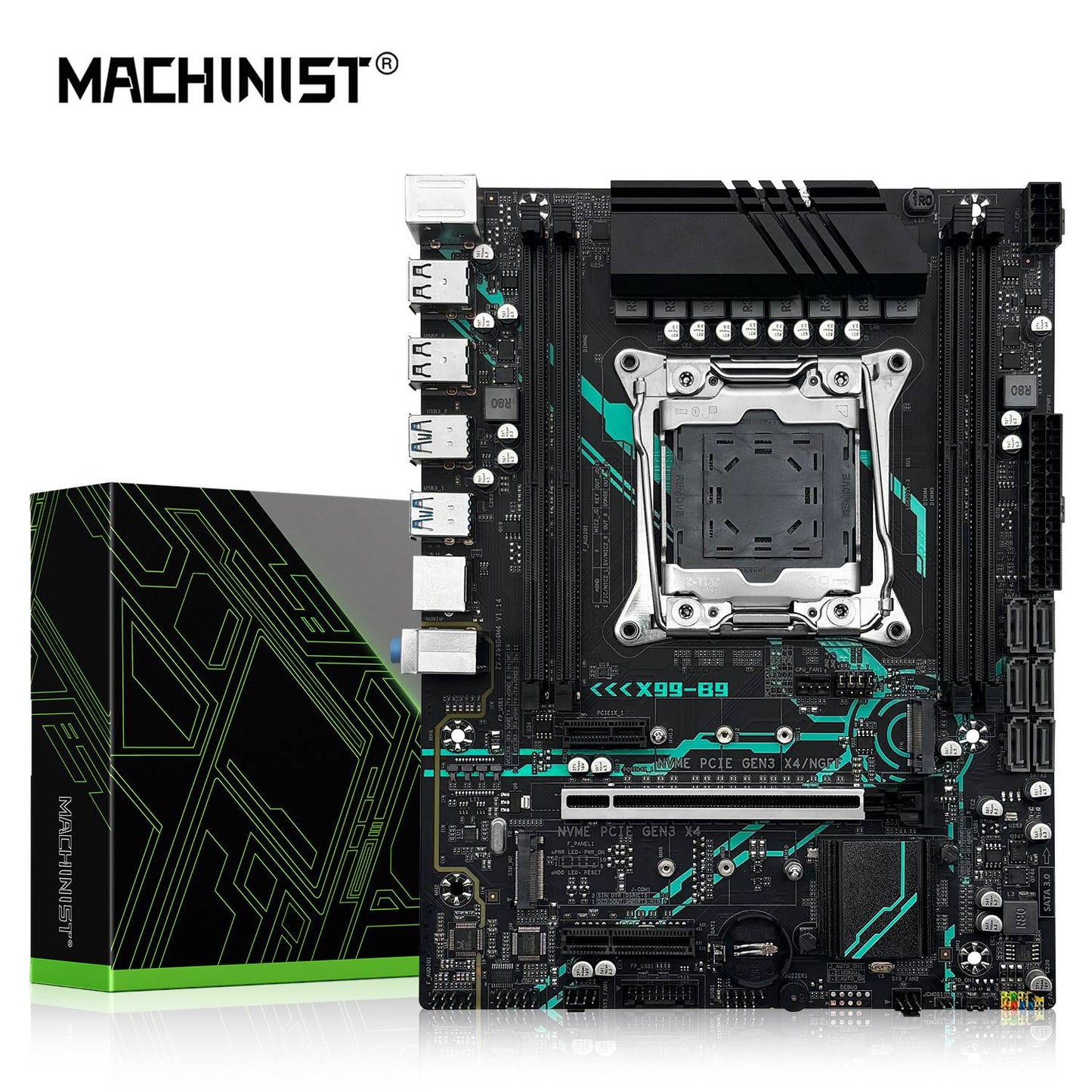 MACHINIST X99 B9 Motherboard Optional LGA 2011-3 Xeon E5 2667 V4 Processor CPU combo And 16GB DDR4 RAM kit USB3.0