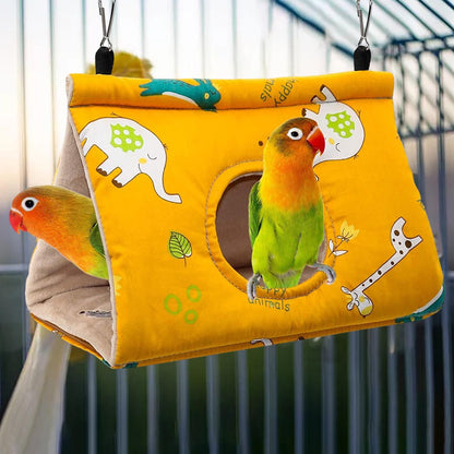 Rede de Papagaio Peônia Ninho de Pássaro Inverno Quente Ninho de Pássaro Casa de Pelúcia Esconderijo de Pássaros Cama de Dormir para Periquitos Calopsitas