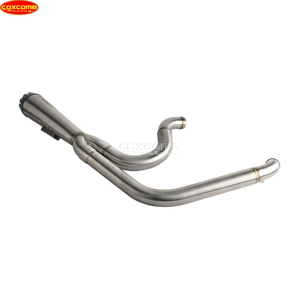 Slip On Exhaust Muffler System Motorcycle Complete Exhaust Pipe For Harley Dyna Street Bob FXDB FXDBB FXDBP FXDBI Limited FXDBC