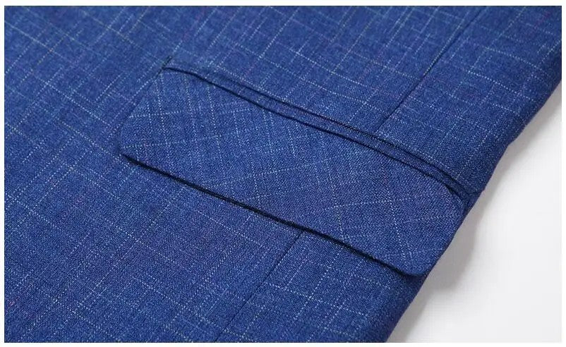 Men Plaid Blazers Jackets Formal Wear Suits Coats New Spring Autumn Male Business Casual Slim Fit Blazers Coats Men's Clothing 4