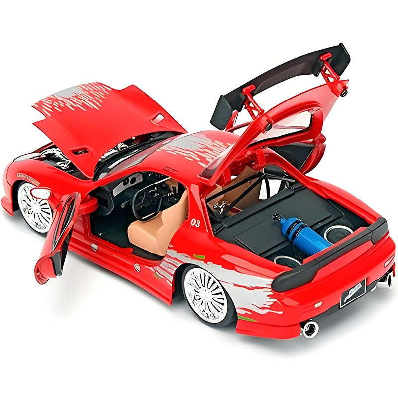 JADA 1:24 Doms Mazda RX7 Alloy Car Diecasts & Toy Vehicles Car Model Miniature Scale Model Car For Children