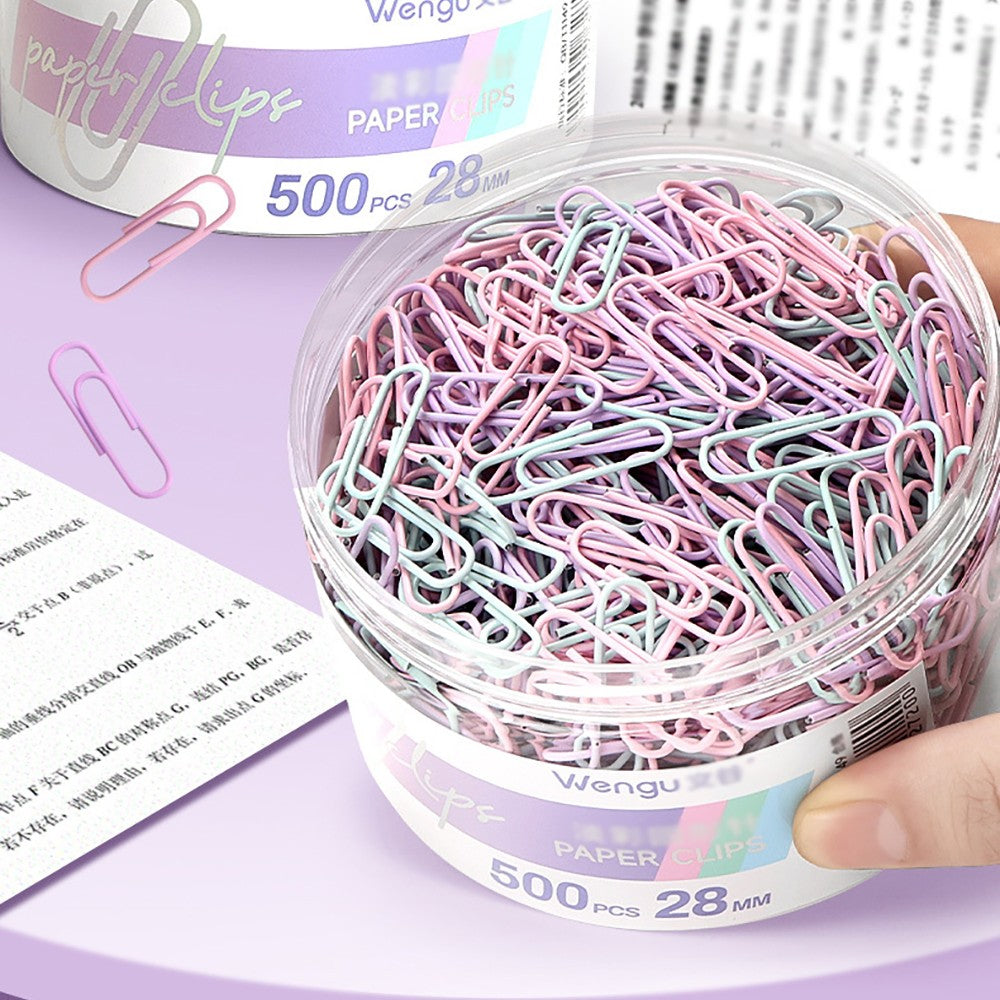 Color paper clips, office supplies, paper clips, large file bookmarks, paper clips, storage boxes, stationery