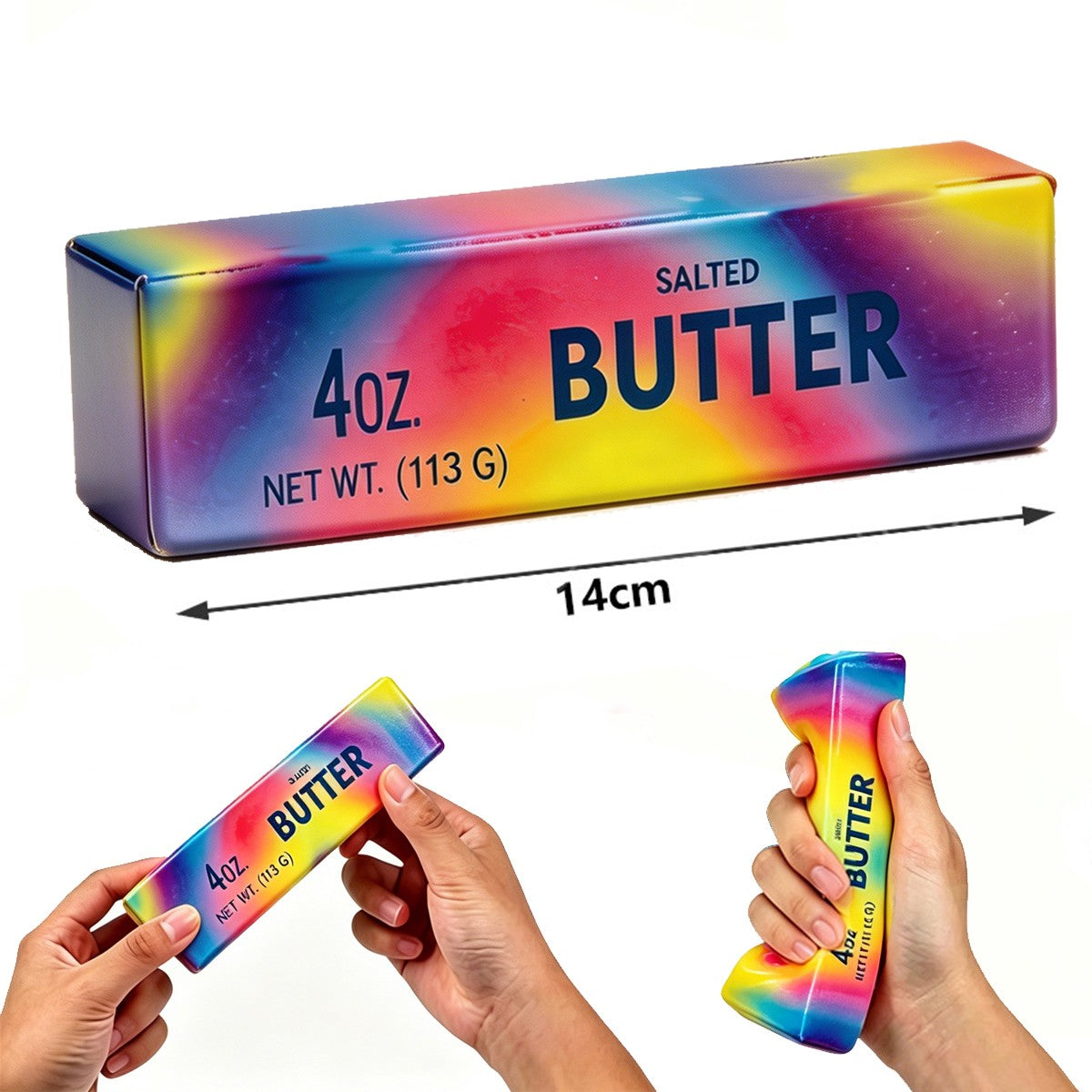1~4Pcs Soft Squishy Butter Stick Fidget Toy Stress Relief Slow Rising Squeeze Toy for Anxiety Relief Decompression Party Gifts