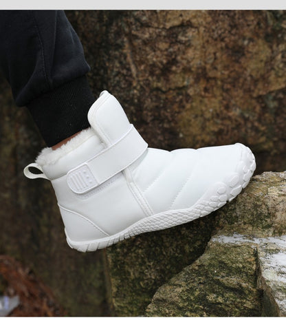 Kids 2025 New Wide Toe Barefoot Snow Boots Boys Girls Winter Minimalist waterproof Sneakers Girls Boys Non-Slip Warm Snow Boots