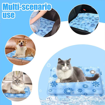 Tapete Gelado Para Pets Gelo Seco Almofada Gelada Para Pets Injeção De Água Caminhas Geladas Para Cães Mantenha Seu Pet Fresco Impermeável Resistente Ao Desgaste Para Cães E Gatos