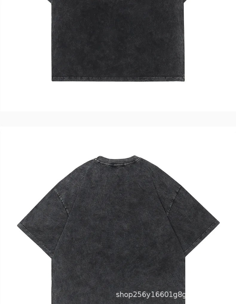 Nami Short Sleeve T-shone Streetwear Vintagewashing Anime Tshirt Exploding Popular T-shirt Crew Neck Other Material