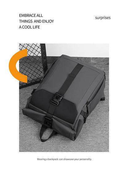 Men's Backpack Roll Top Bag Waterproof Laptop Compartment for Work Travel School Bag Hiking Bookbag Mens Gifts