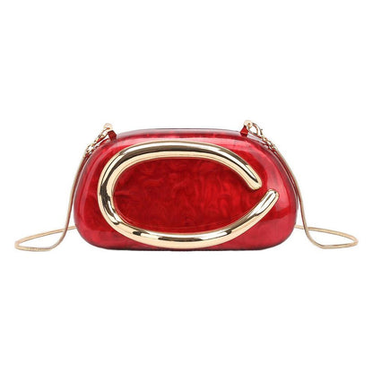 2025 Fashion Women Luxury Evening Banquet Clutch Bag Bride Metal Shoulder Wedding Purse Party Crossbody Day Closure Box Handbag