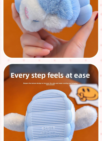 2025 New Winter Warm Cute Cartoon Indoor Mule Soft Non-slip Fluffy Slippers For Kids Teen Boys Girls Children Home Cotton Shoes