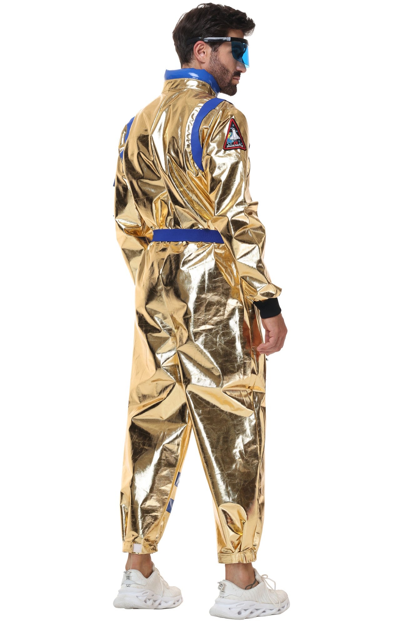 Adult Silver Astronaut Costume Men Women Spaceman Suit Space Jumpsuit Halloween Cosplay Party Dress Up