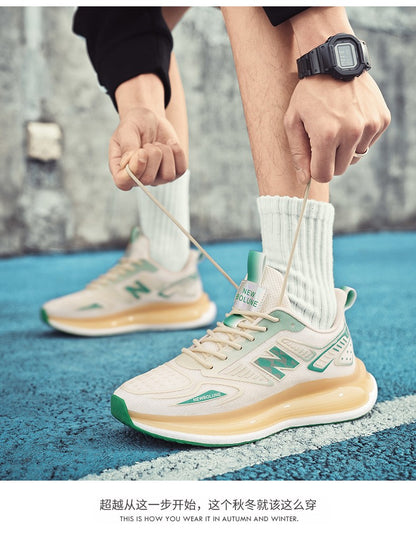 Sports Shoes for Men Mesh Breathable Comfortable Outdoor Sports Trendy Lace-up Sneakers 2025 New Casual Running Shoes for Man