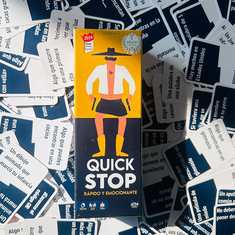 Quick stop (Spanish): wild western word duel Party props family interaction child gift Fast crazy unapologetic group interaction