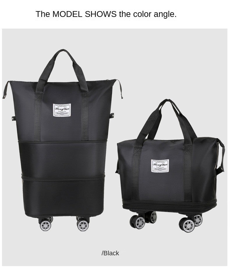 Mala expansível com rodízio universal Grande capacidade de armazenamento para separação de itens secos e molhados Bolsa de viagem e fitness leve
